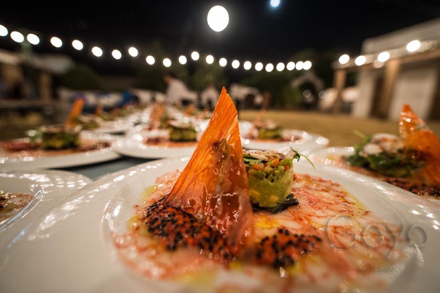 Red King Prawn Carpaccio. | Goyo Catering