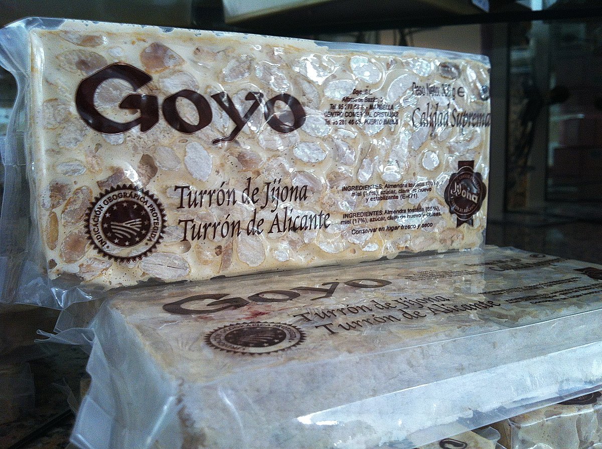 Handmade “turron” made at our bakery in Marbella.