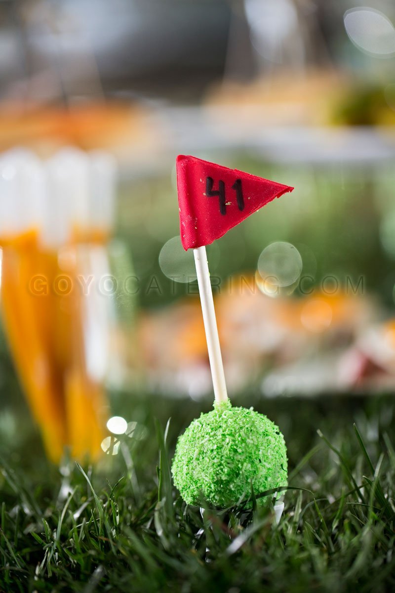 Banderas de golf en el Candy bar. | Goyo Catering