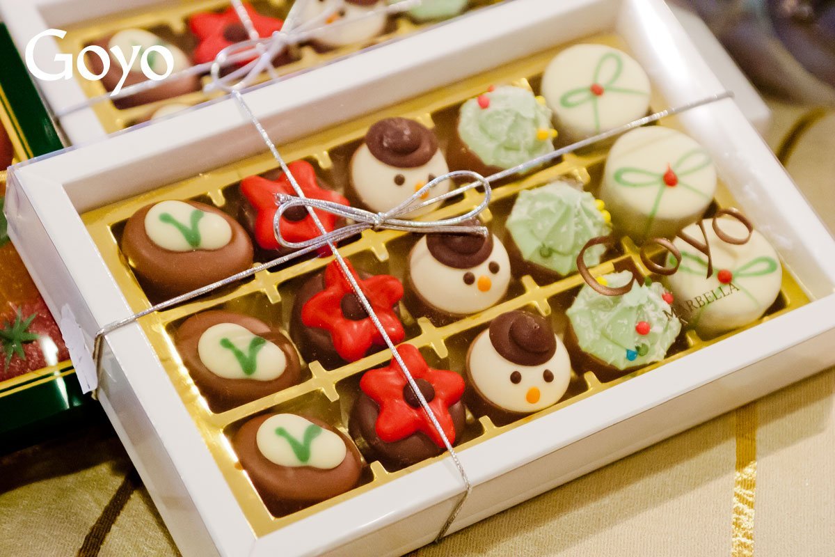 Christmas chocolates in Goyo Marbella.