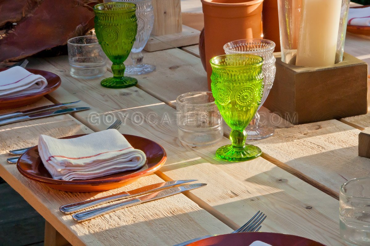 Colour glassware. | Goyo Catering