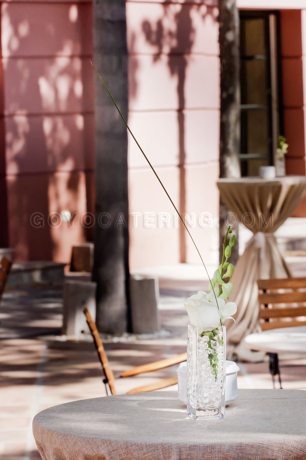 Cocktail tables. | Goyo Catering